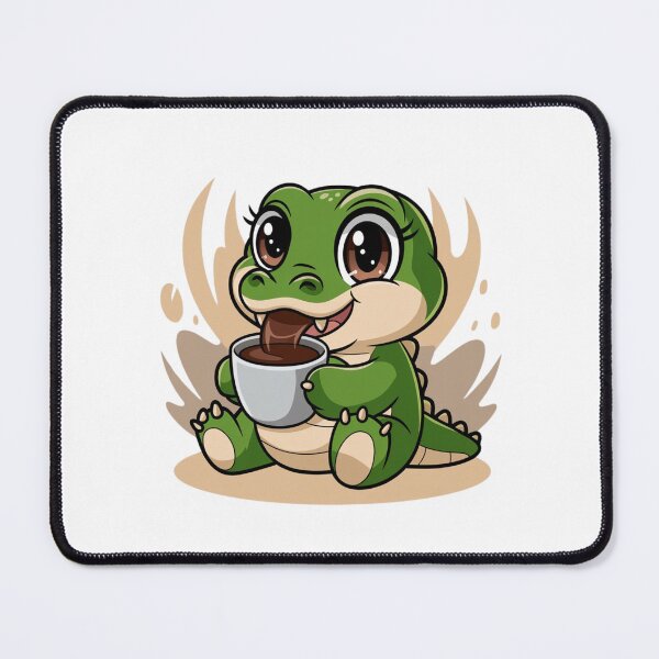 Item preview, crocodile drinking coffee designed and sold by Eternalski.