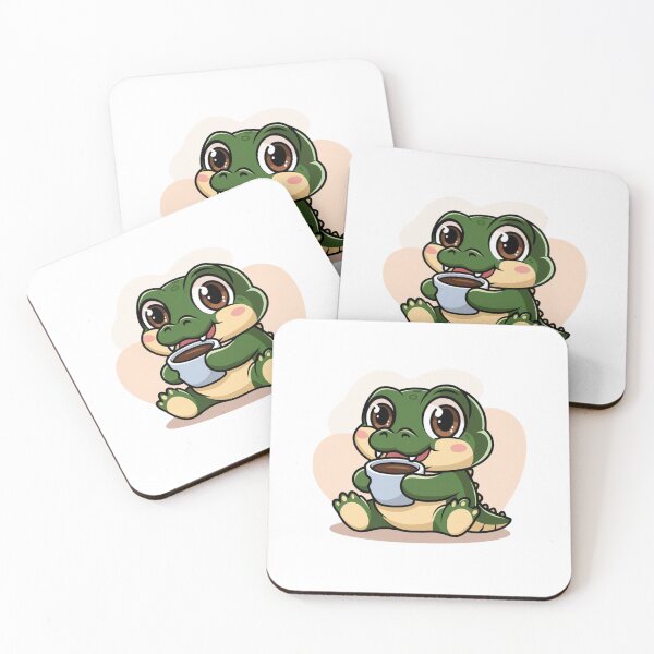 Item preview, crocodile drinking coffee designed and sold by Eternalski.