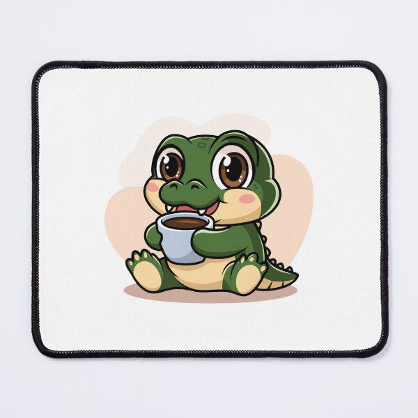 Item preview, crocodile drinking coffee designed and sold by Eternalski.