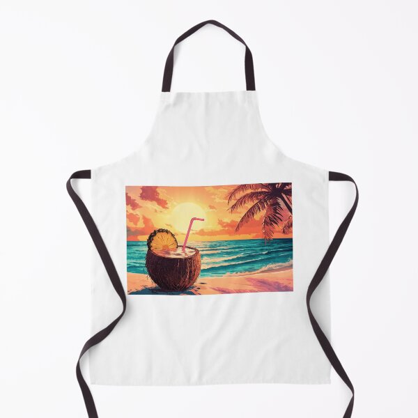 Item preview, Tropical Coconut Cocktail Illustration – Summer Vibes designed and sold by GoxyVision.