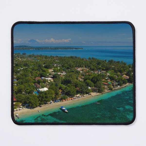 Item preview, Turtle Point Gili Air with Gili Meno and Bali Volcano in Distance designed and sold by mattryanphoto.