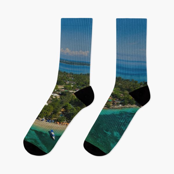 Item preview, Turtle Point Gili Air with Gili Meno and Bali Volcano in Distance designed and sold by mattryanphoto.