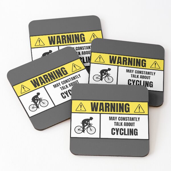 Item preview, Warning: Constantly Talks About Cycling – Funny Sign designed and sold by collectees1.