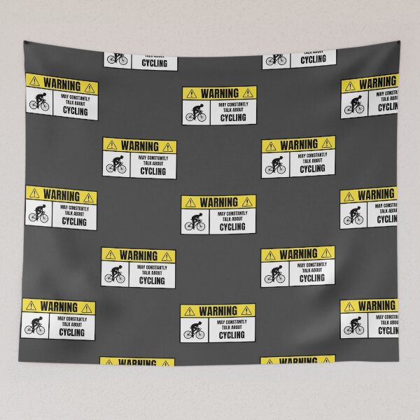 Item preview, Warning: Constantly Talks About Cycling – Funny Sign designed and sold by collectees1.