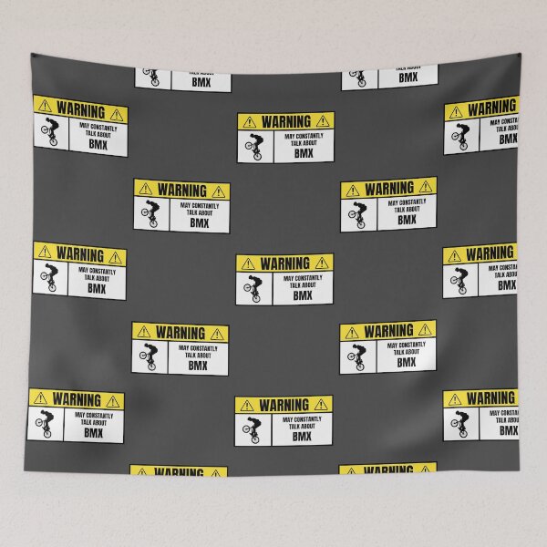 Item preview, Warning: Constantly Talks About BMX – Funny Sign designed and sold by collectees1.