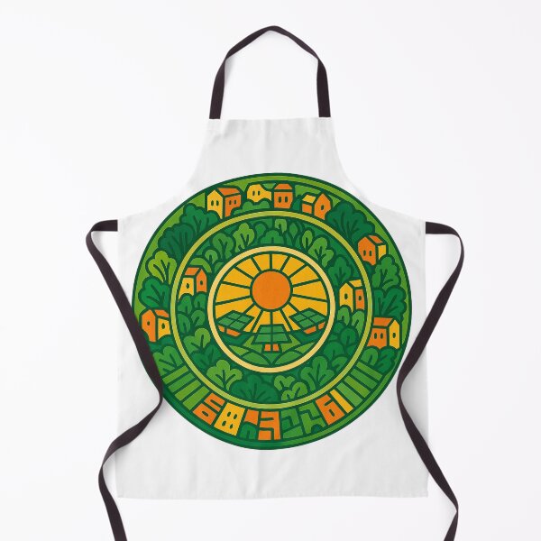 Item preview, Solarpunk Crest – Sun Leaf Circuit Emblem designed and sold by FTS-Studio.