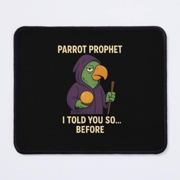 Item preview, Parrot Prophet – Funny Fortune Teller Parrot Illustration designed and sold by VisionTear.