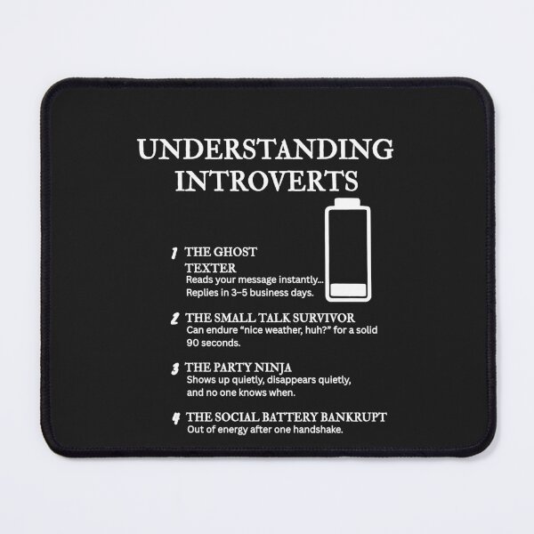 Item preview, UNDERSTANDING INTROVERTS – Funny Relatable Definitions designed and sold by PsyFlow35.