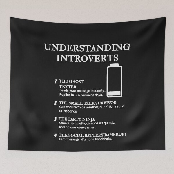 Item preview, UNDERSTANDING INTROVERTS – Funny Relatable Definitions designed and sold by PsyFlow35.