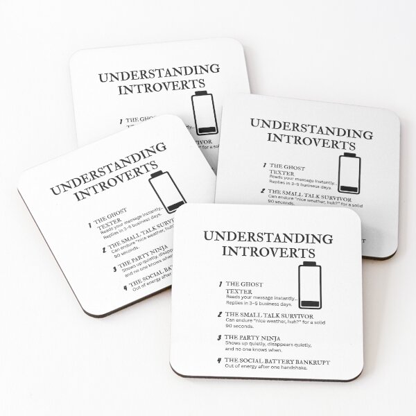 Item preview, UNDERSTANDING INTROVERTS – Funny Relatable Definitions designed and sold by PsyFlow35.