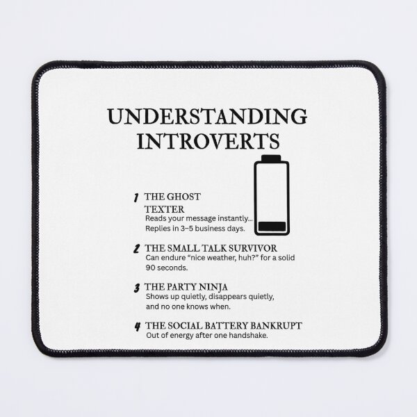 Item preview, UNDERSTANDING INTROVERTS – Funny Relatable Definitions designed and sold by PsyFlow35.