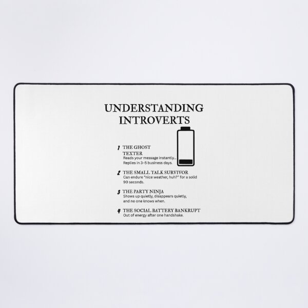 Item preview, UNDERSTANDING INTROVERTS – Funny Relatable Definitions designed and sold by PsyFlow35.