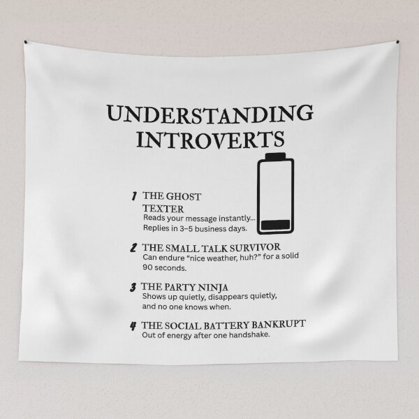 Item preview, UNDERSTANDING INTROVERTS – Funny Relatable Definitions designed and sold by PsyFlow35.