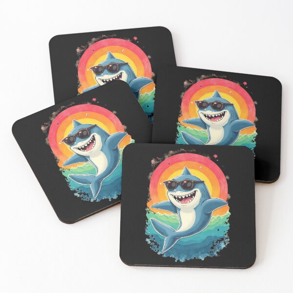 Item preview, Cool Retro Shark Sunglasses Funny Vintage T-Shirt ?? designed and sold by AI-volution.