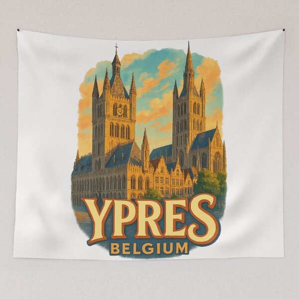 Item preview,  Ypres Belfry Gothic Landmark Belgium designed and sold by Places On Earth.