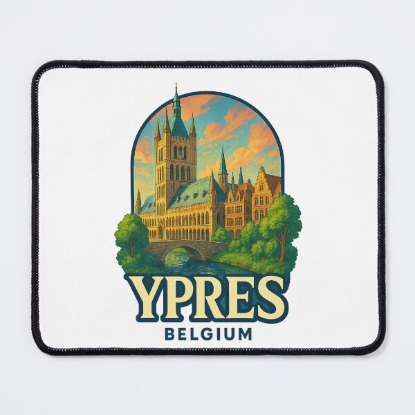 Item preview, Ypres Belgium Medieval Cloth Hall Scene designed and sold by Places On Earth.