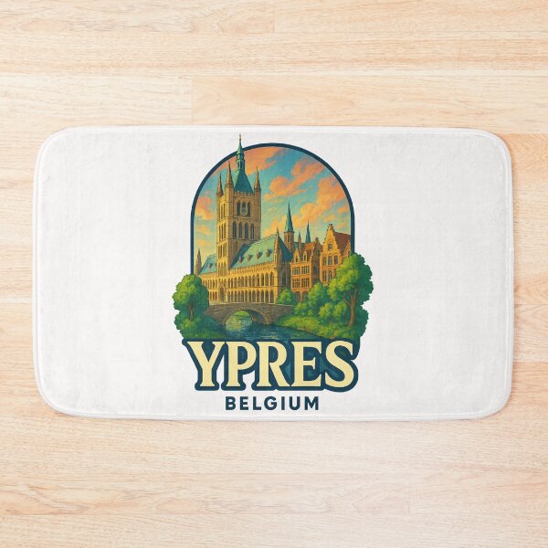 Artikelvorschau, Ypern Belgien mittelalterliche Tuchhallen-Szene entworfen und verkauft von Places On Earth.