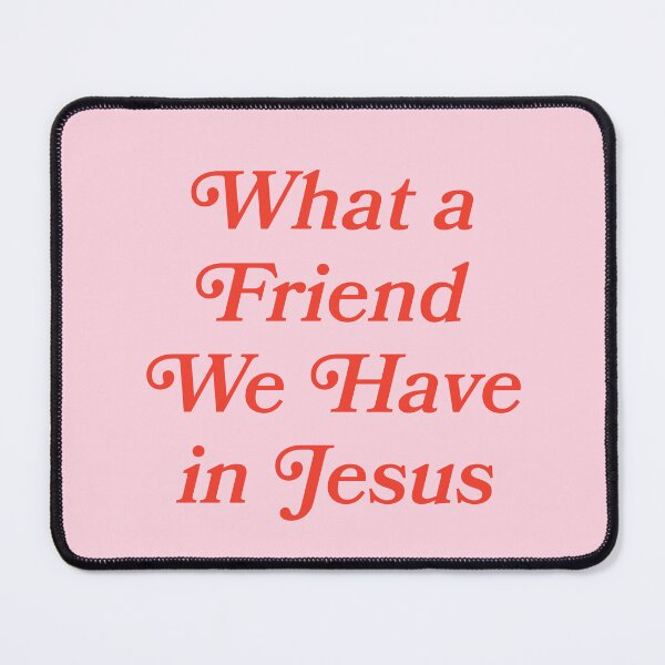 Item preview, What a Friend We Have in Jesus, Christian Art, Jesus Art, Christian Typography (Red/Pink) designed and sold by GracefullyMadeC.