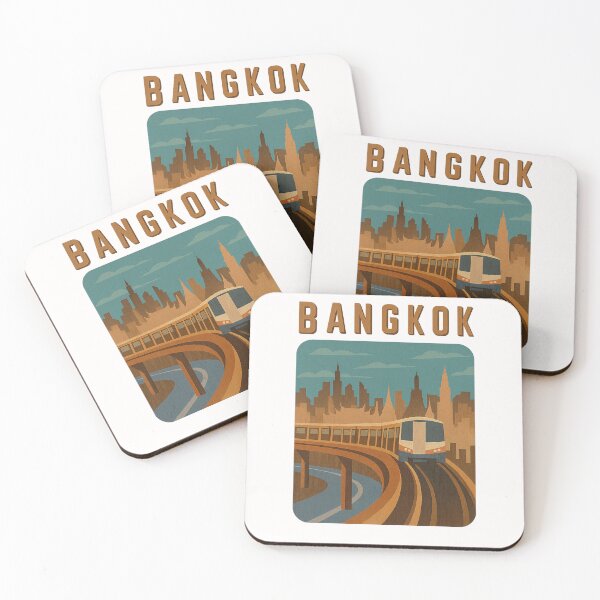 Item preview,  Bangkok Skyline with BTS Skytrain designed and sold by Places On Earth.