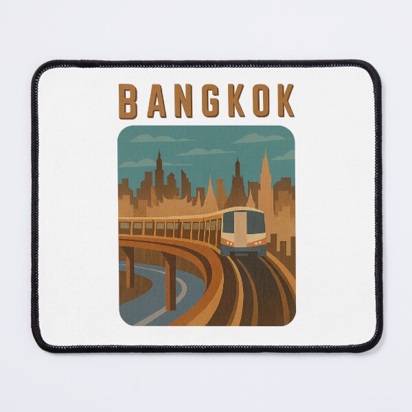 Item preview, Bangkok Skyline with BTS Skytrain designed and sold by Places On Earth.