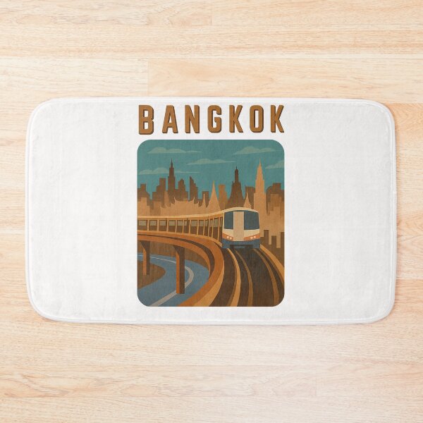 Item preview,  Bangkok Skyline with BTS Skytrain designed and sold by Places On Earth.