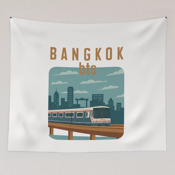 Item preview,  Bangkok BTS Train through Downtown designed and sold by Places On Earth.