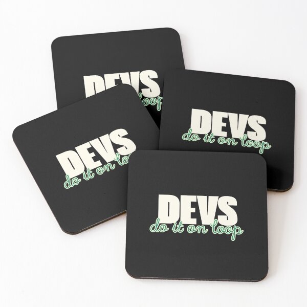 Item preview, DEVS Do It On Loop – Funny Coding Quote designed and sold by DanielBDesigns.