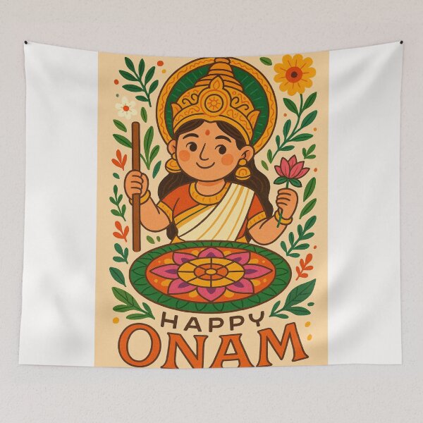 Item preview, Onam Celebration with Mahabali Kerala designed and sold by Places On Earth.