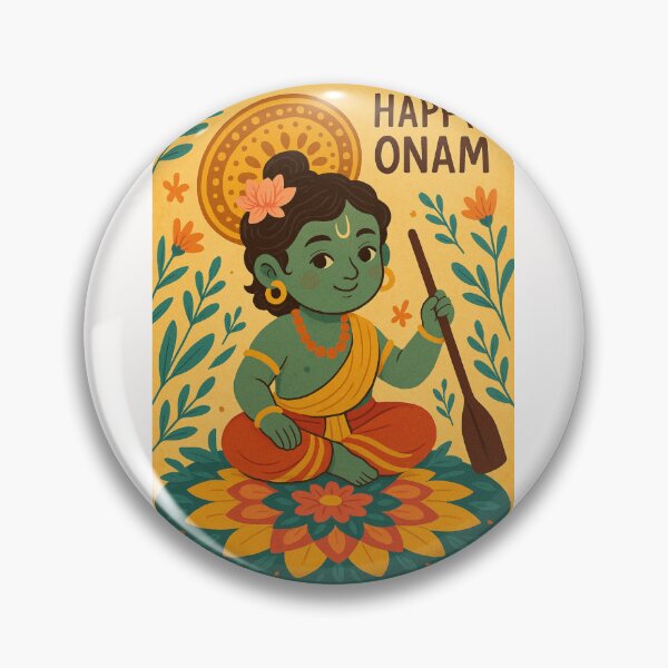Item preview, Krishna Themed Onam Greeting Kerala designed and sold by Places On Earth.
