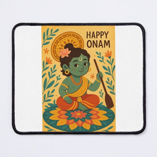 Item preview, Krishna Themed Onam Greeting Kerala designed and sold by Places On Earth.