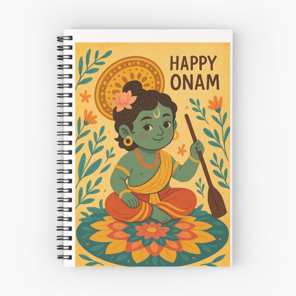 Item preview,  Krishna Themed Onam Greeting Kerala designed and sold by Places On Earth.