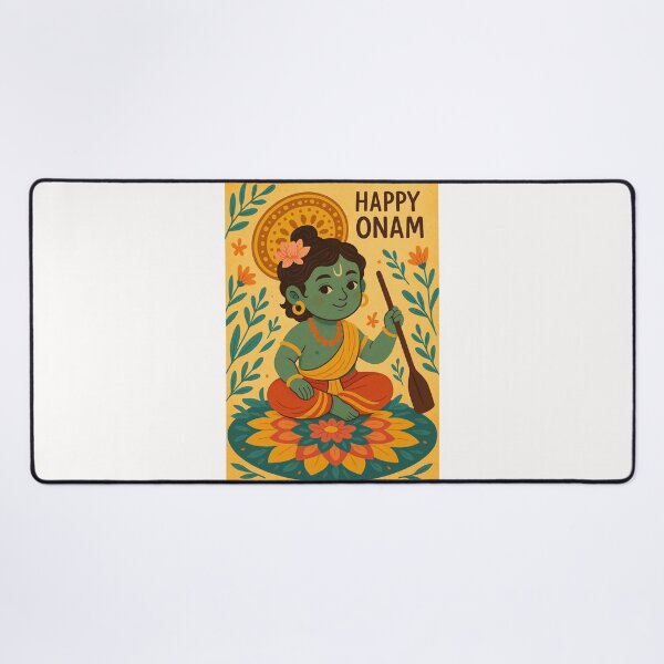 Item preview, Krishna Themed Onam Greeting Kerala designed and sold by Places On Earth.