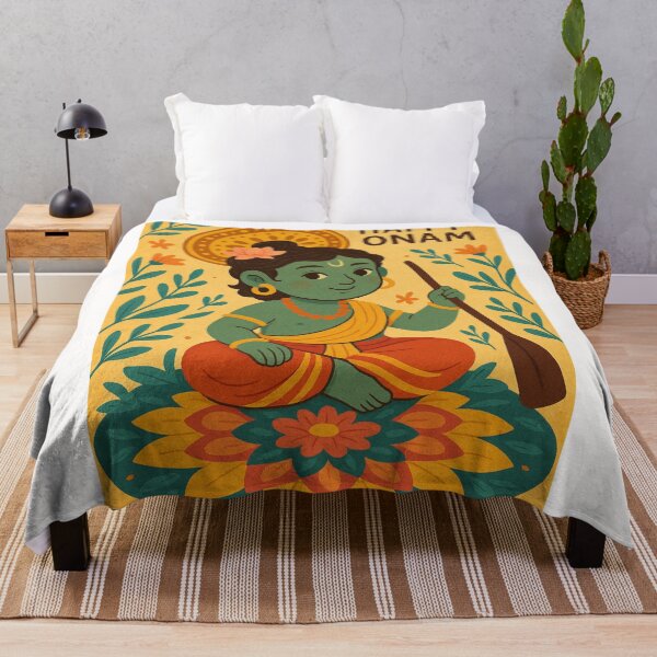 Item preview,  Krishna Themed Onam Greeting Kerala designed and sold by Places On Earth.