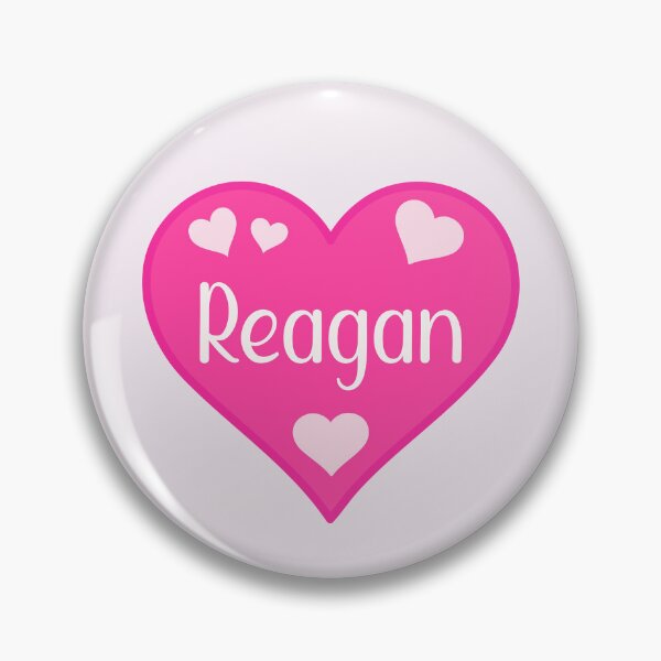 Item preview, Reagan Name Pink Heart  designed and sold by Jeallan Designs.