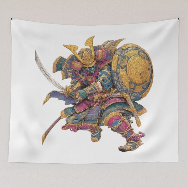 Item preview, Samurai Warrior in Golden Armor designed and sold by AlexLineArt.