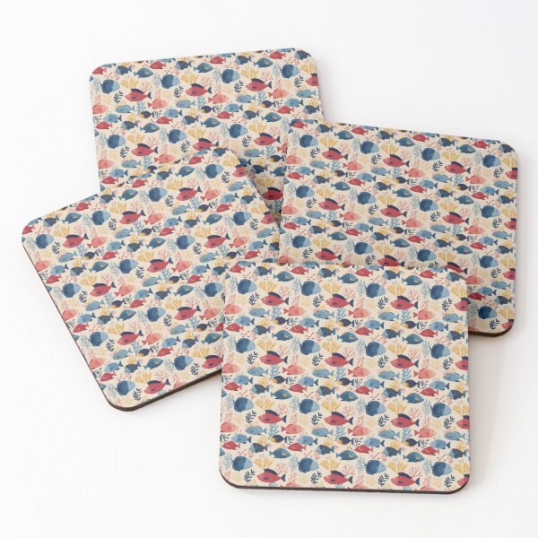 Item preview, Seamless Coloured Fish design designed and sold by thewandswant.