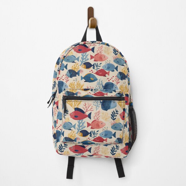Item preview, Seamless Coloured Fish design designed and sold by thewandswant.