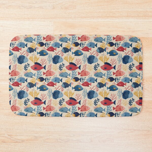 Item preview, Seamless Coloured Fish design designed and sold by thewandswant.