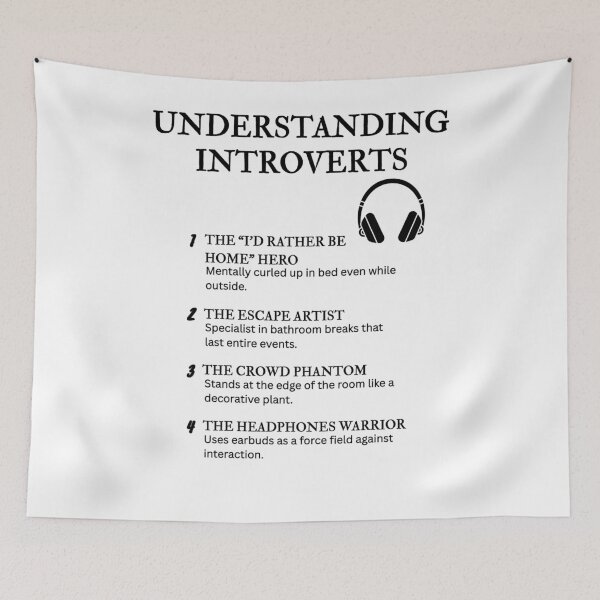 Item preview, UNDERSTANDING INTROVERTS – Funny Relatable Definitions designed and sold by PsyFlow35.