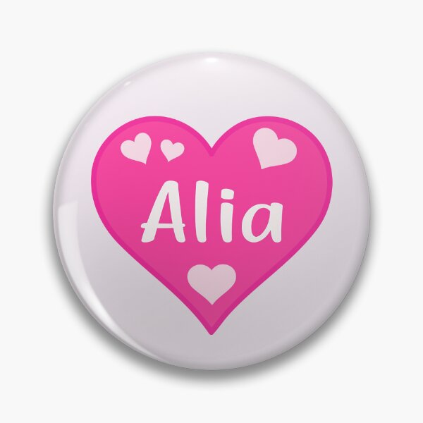 Item preview, Alia Name Pink Heart  designed and sold by Jeallan Designs.