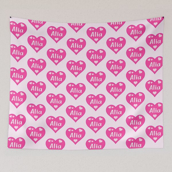 Item preview, Alia Name Pink Heart  designed and sold by Jeallan Designs.