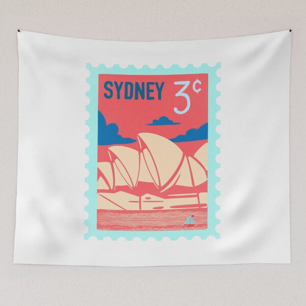 Item preview, Retro Sydney Postage Stamp style design designed and sold by BlesstB.