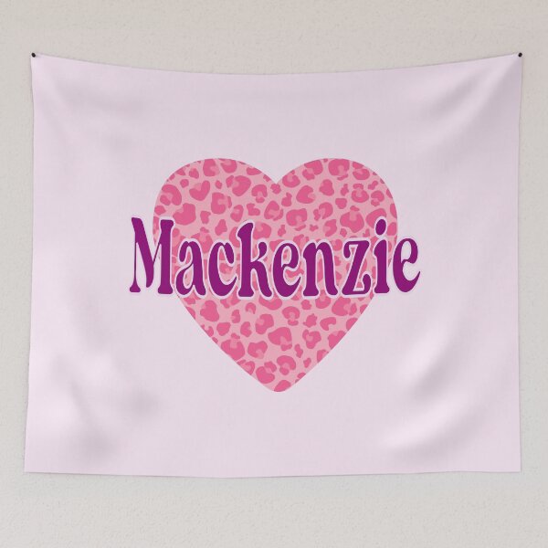 Item preview, Mackenzie Name Pink Leopard Heart  designed and sold by Jeallan Designs.