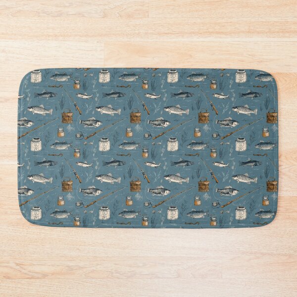 Item preview, Fishing Fish Seamless Pattern designed and sold by thewandswant.