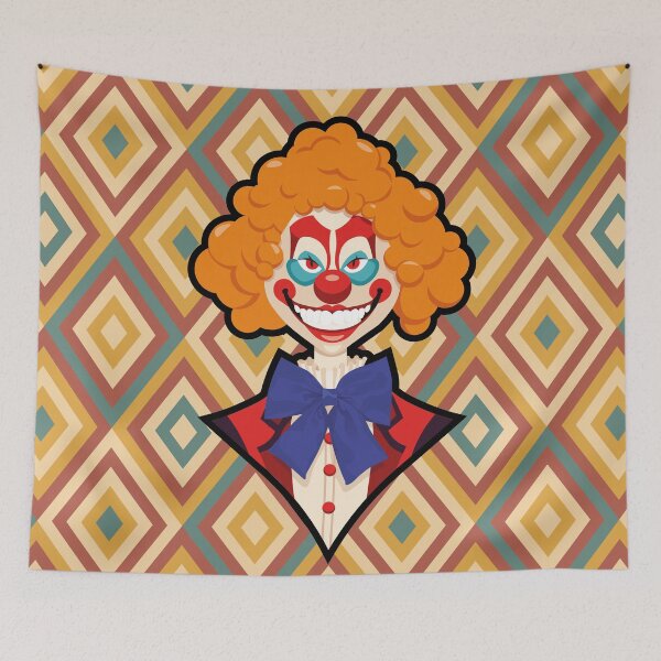 Item preview, Retro Spooky Clown Scary Halloween Circus designed and sold by Art-of-Rory.