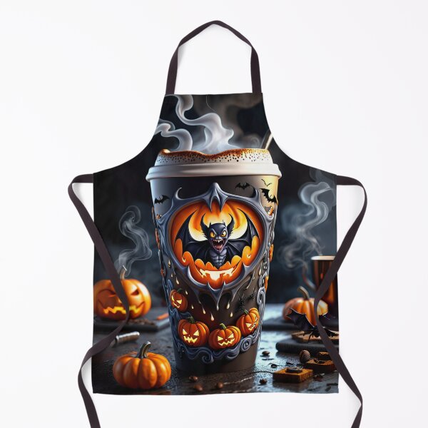 Item preview, Vampire Bat Latte — Spooky Halloween Coffee Cup with Pumpkins & Bats designed and sold by CamillaCreation.