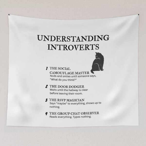 Item preview, UNDERSTANDING INTROVERTS – Funny Relatable Definitions designed and sold by PsyFlow35.