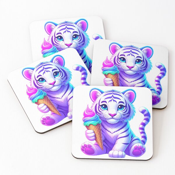 Item preview, Cute Tiger with Ice Cream designed and sold by takeng07.