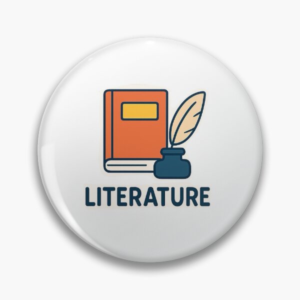 Item preview, Minimalist Literature Subject Sticker – Book & Quill designed and sold by LuminousStudios.