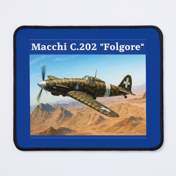 Item preview, WW2 Italian Aircraft Macchi C.202 Fighter WWII Plane Aviation designed and sold by Blok45.